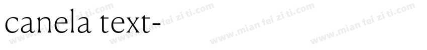 canela text字体转换